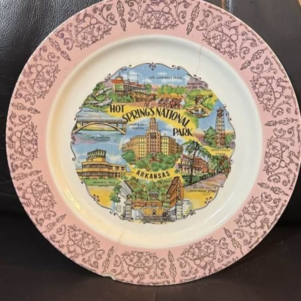 Homer Laughlin Hot Springs National Park Arkansas Souvenir Plate